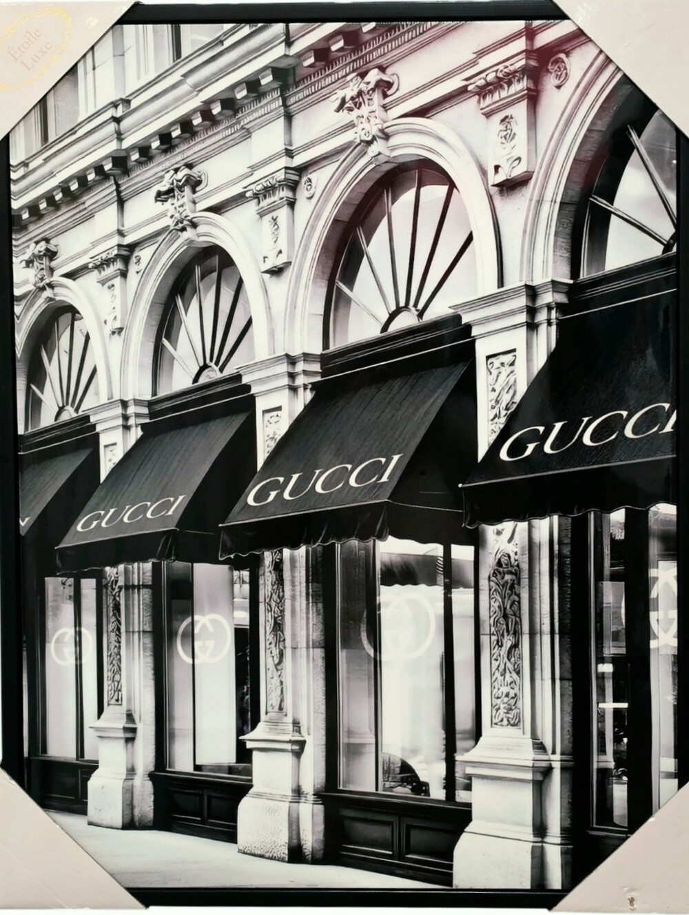 Etoile Luxe Gucci Store Front Fashion Glossy Framed Wall Decor